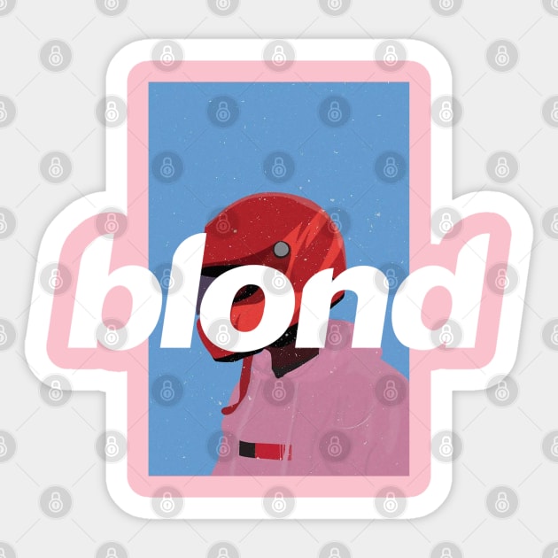 Blonde Frank Ocean Pink Helmet Sticker by Oldies Goodies!